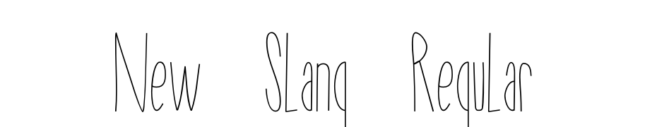 New Slang Regular Font Download Free
